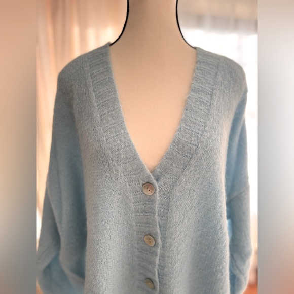 Mohair and Wool Blend Cardigan - Picture 2 of 6